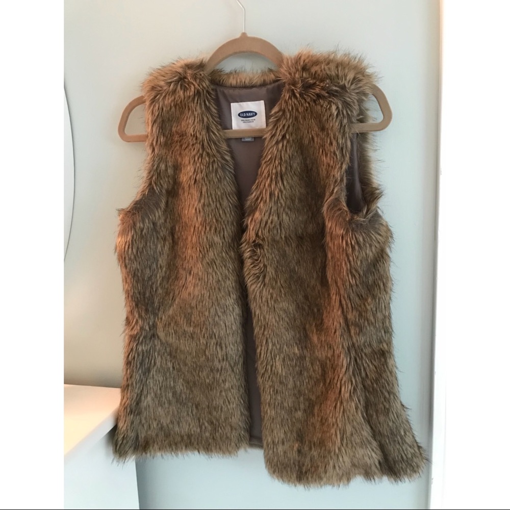 Faux fur vest